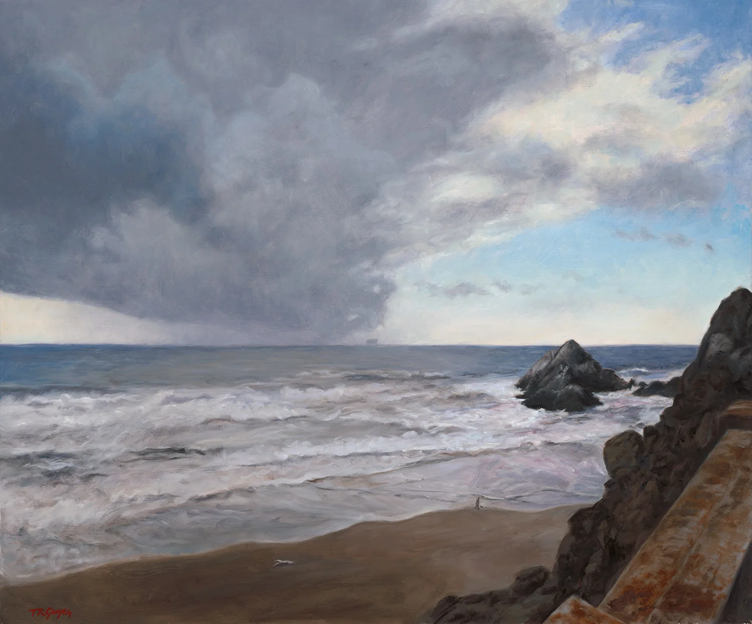 "Storm at Seal Rock" 20x24" oil on linen