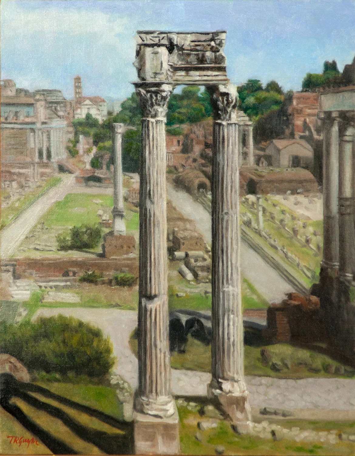 "Roman Forum" 14x11" oil on linen over wood panel