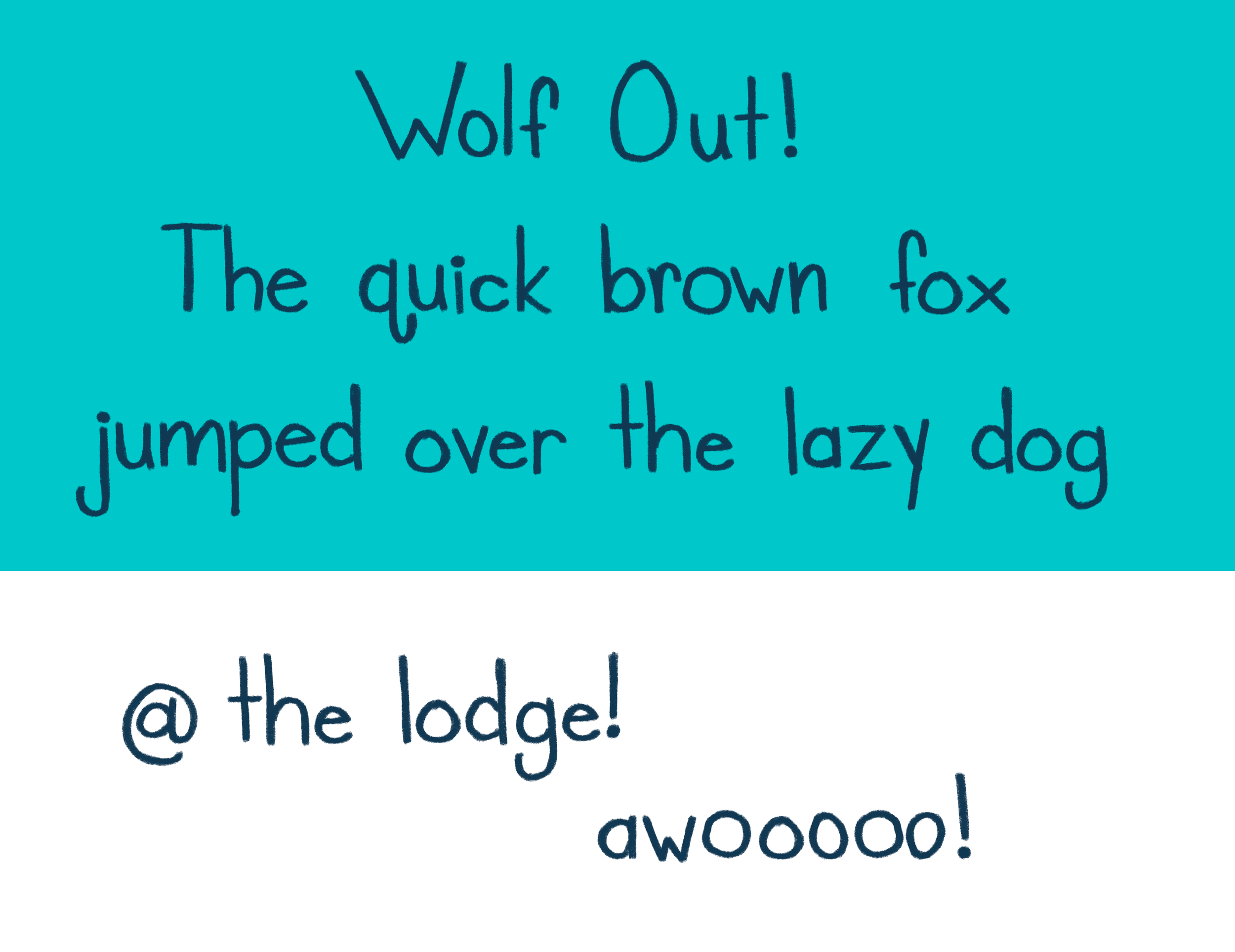 Typeface for GWL was all handwritten