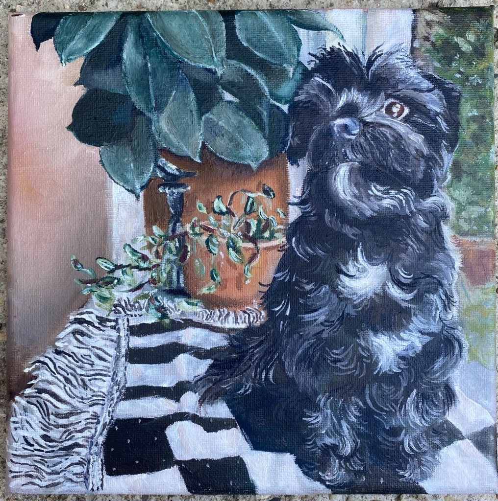 Oil of my baby girl Millie Muppet