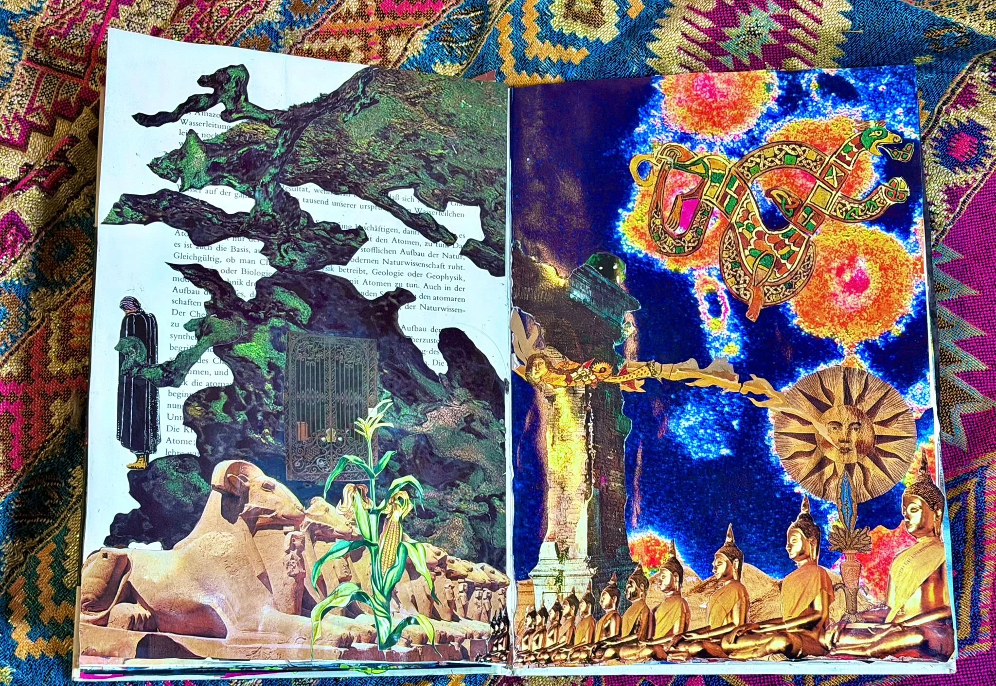 Magic, from Encyclopedia, 2025, collage on book,  35x25cm