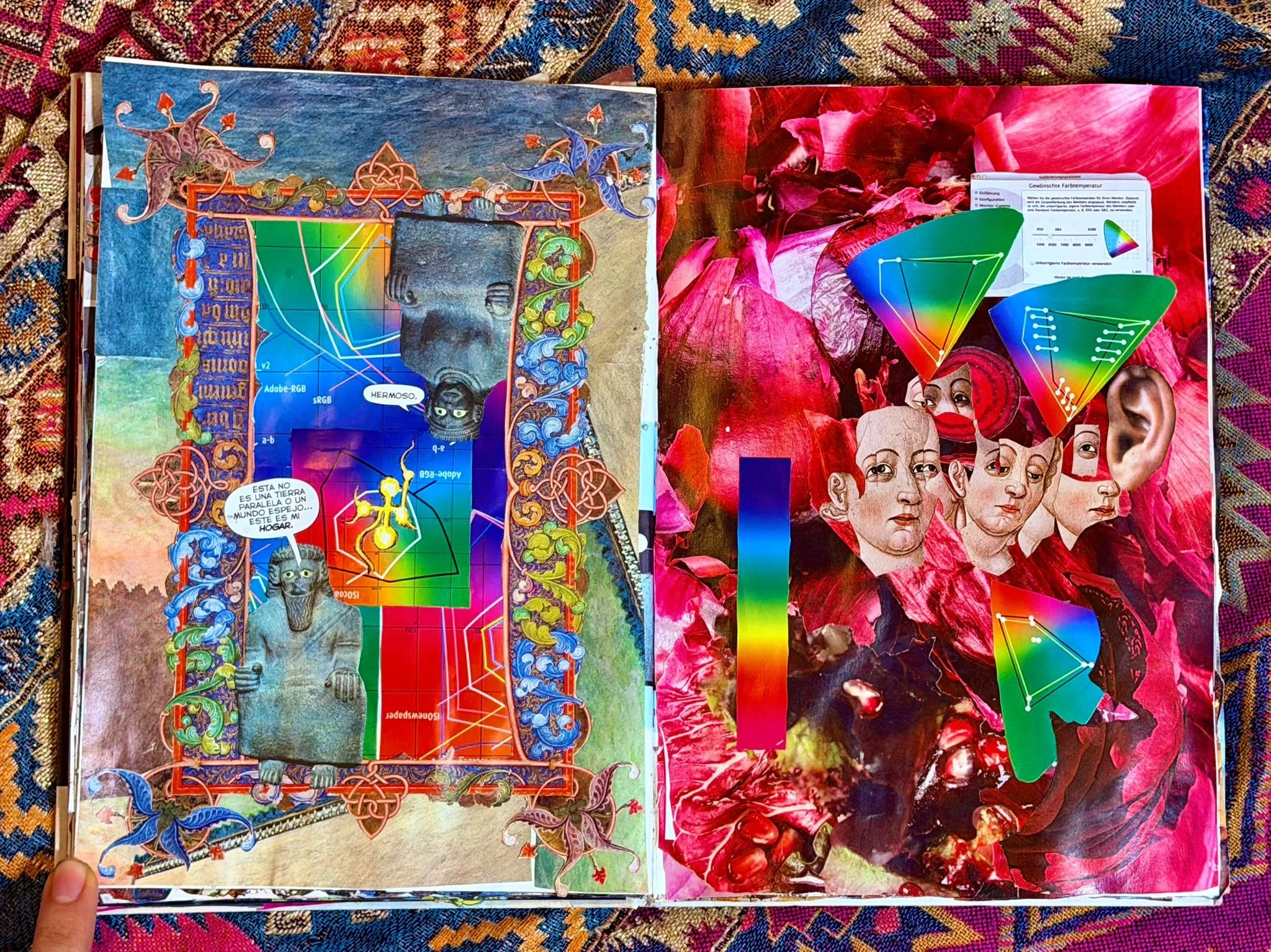 Migration, from Encyclopedia, 2025, collage on book,  35x25cm