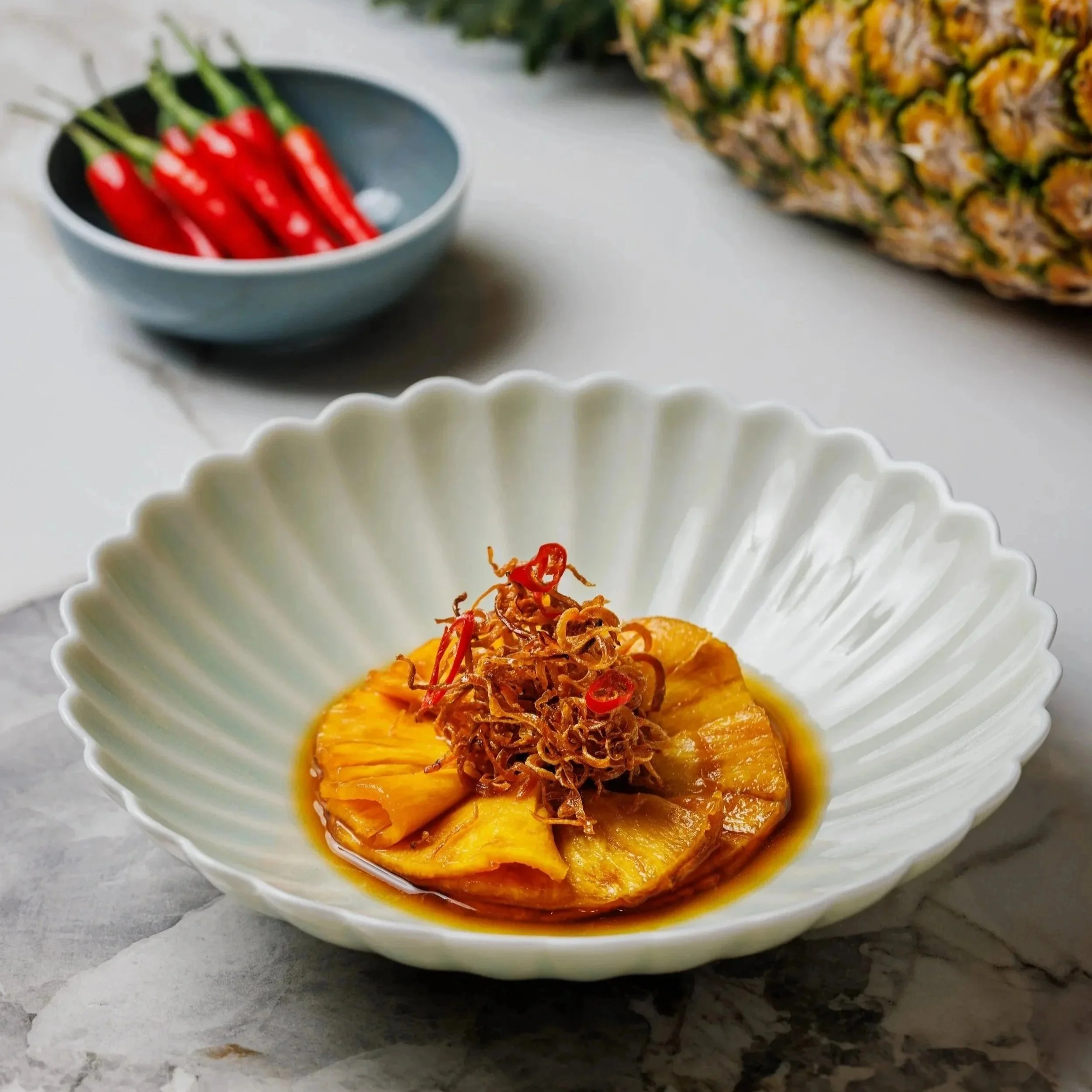 Pickled Pineapples with Cuttlefish 