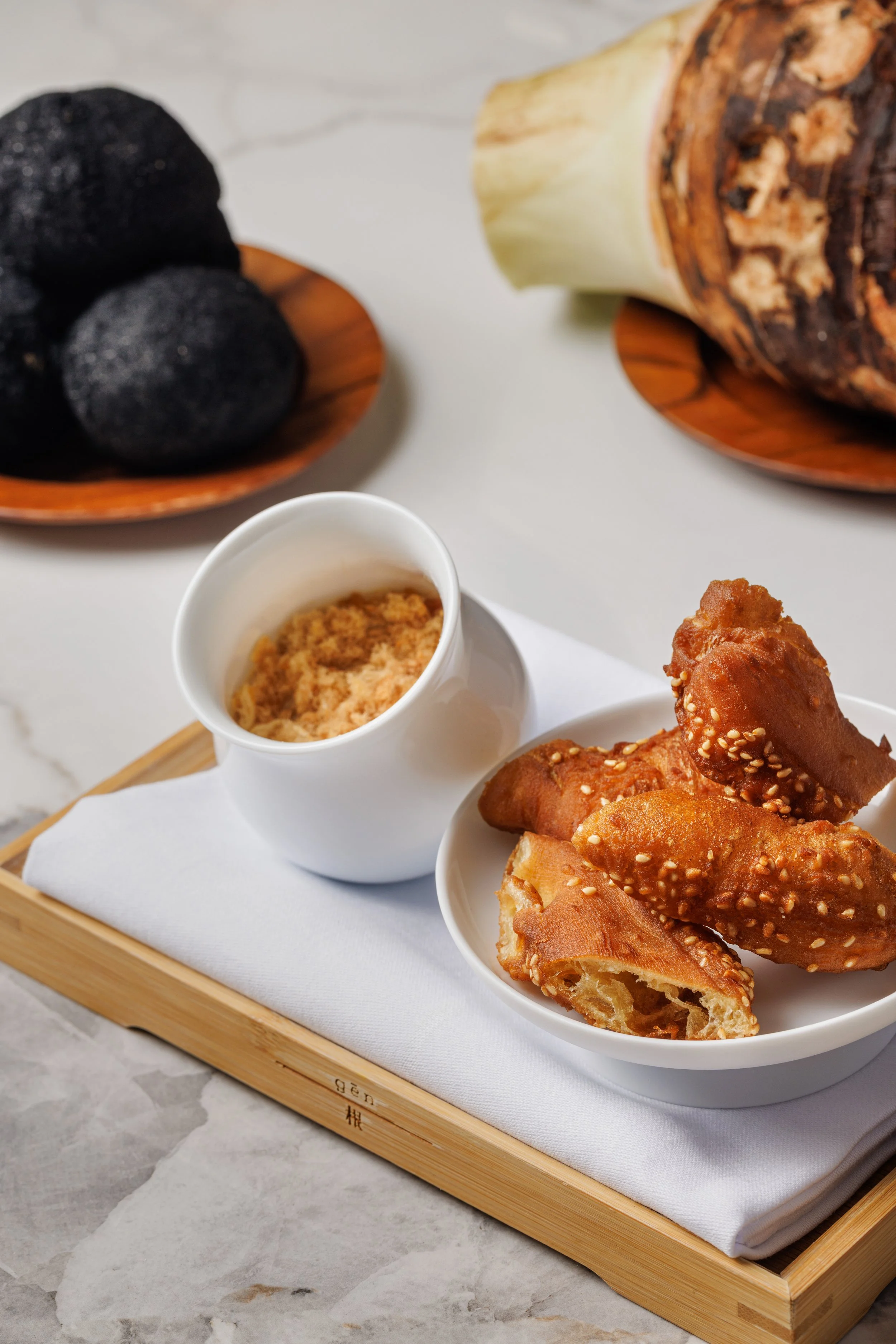 Horse Hoof Doughnut with Warm Taro Custard