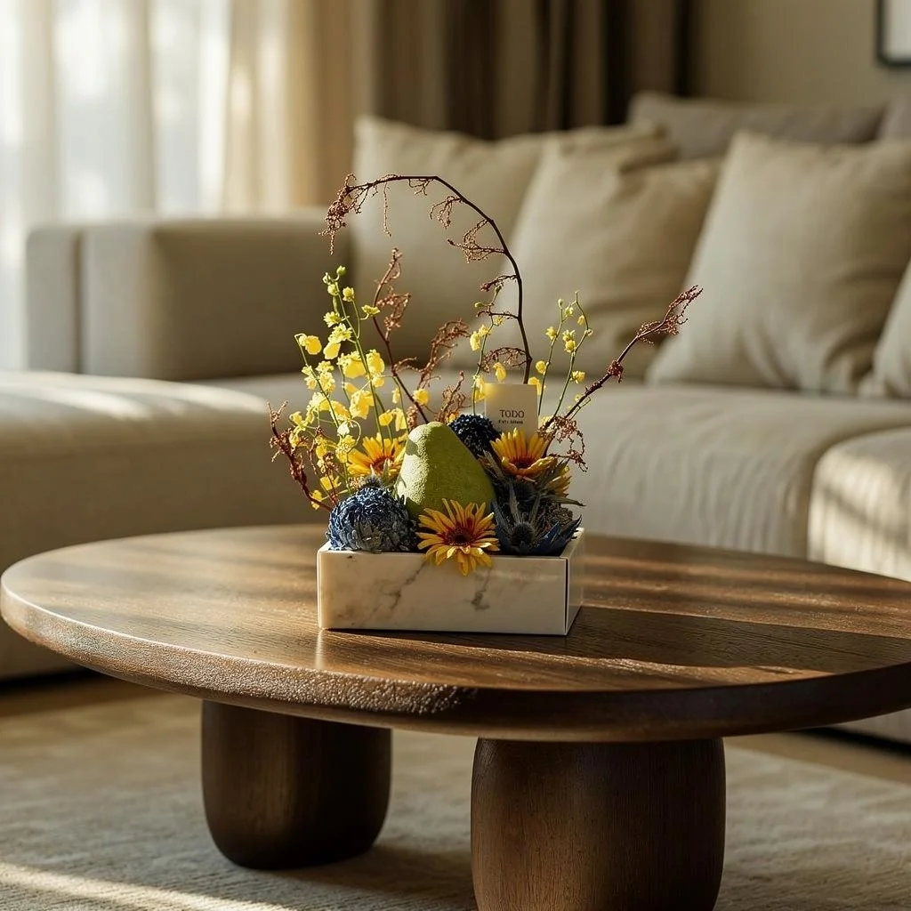 Exquisite Marble Flower Arrangement