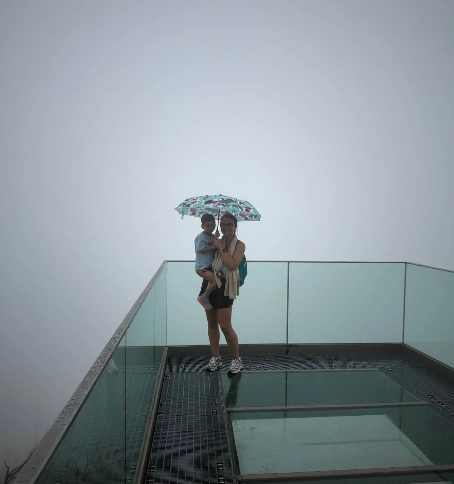 Zero visibility during out day in Hakone — it felt like standing inside a cloud