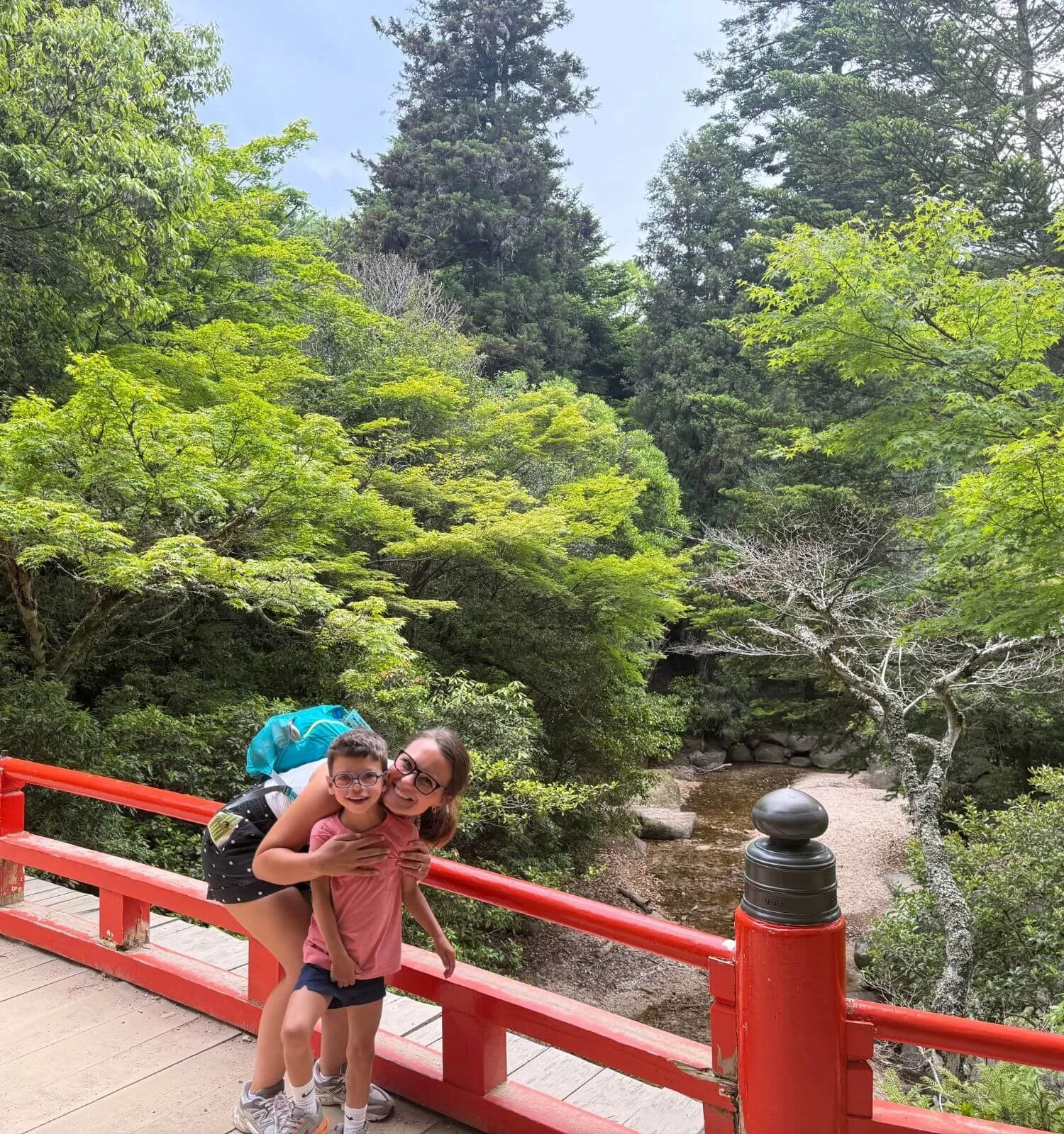 A peaceful moment near the ropeway — one of the quieter corners of Miyajima.