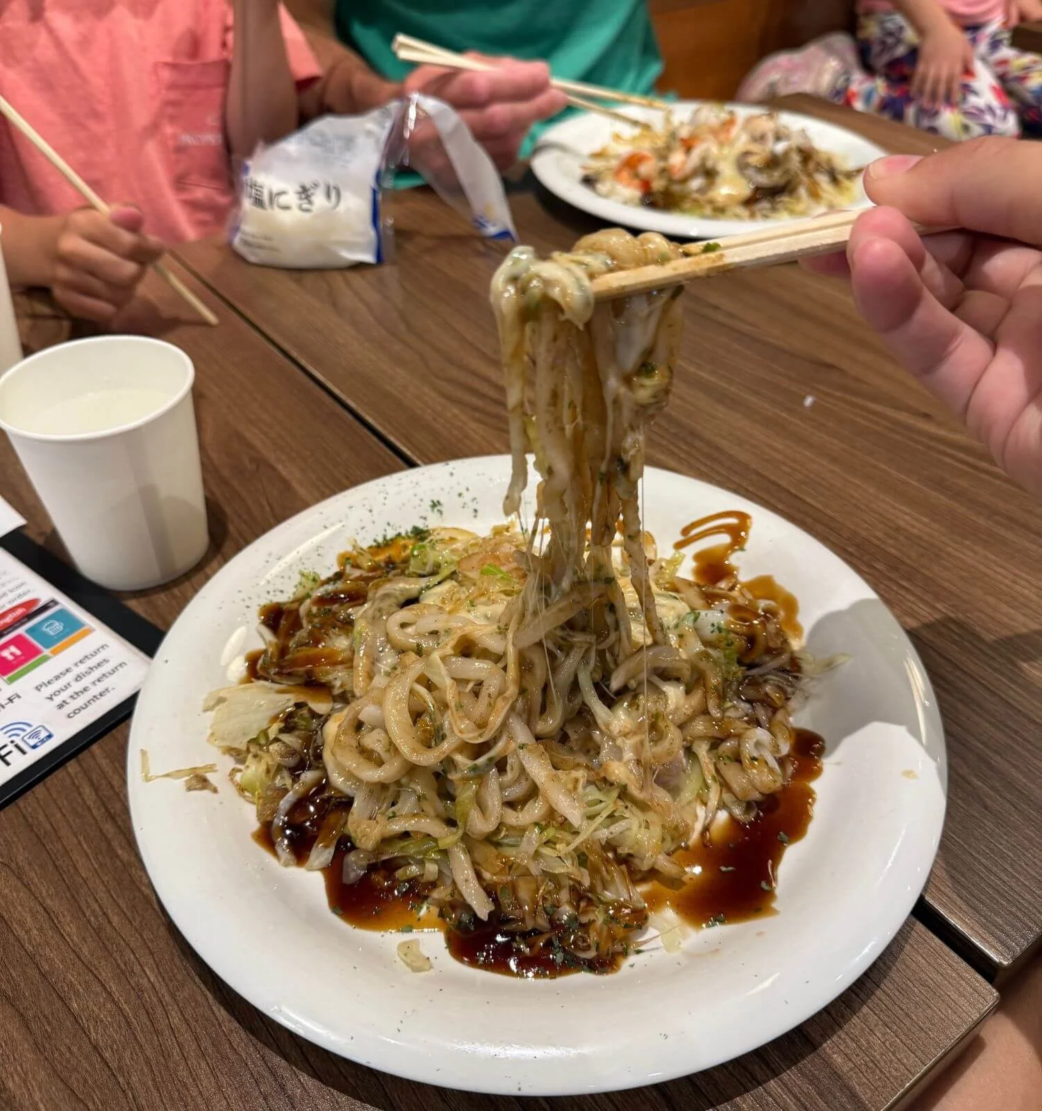 Gluten-free okonomiyaki, straight from our lunch spot in Hiroshima