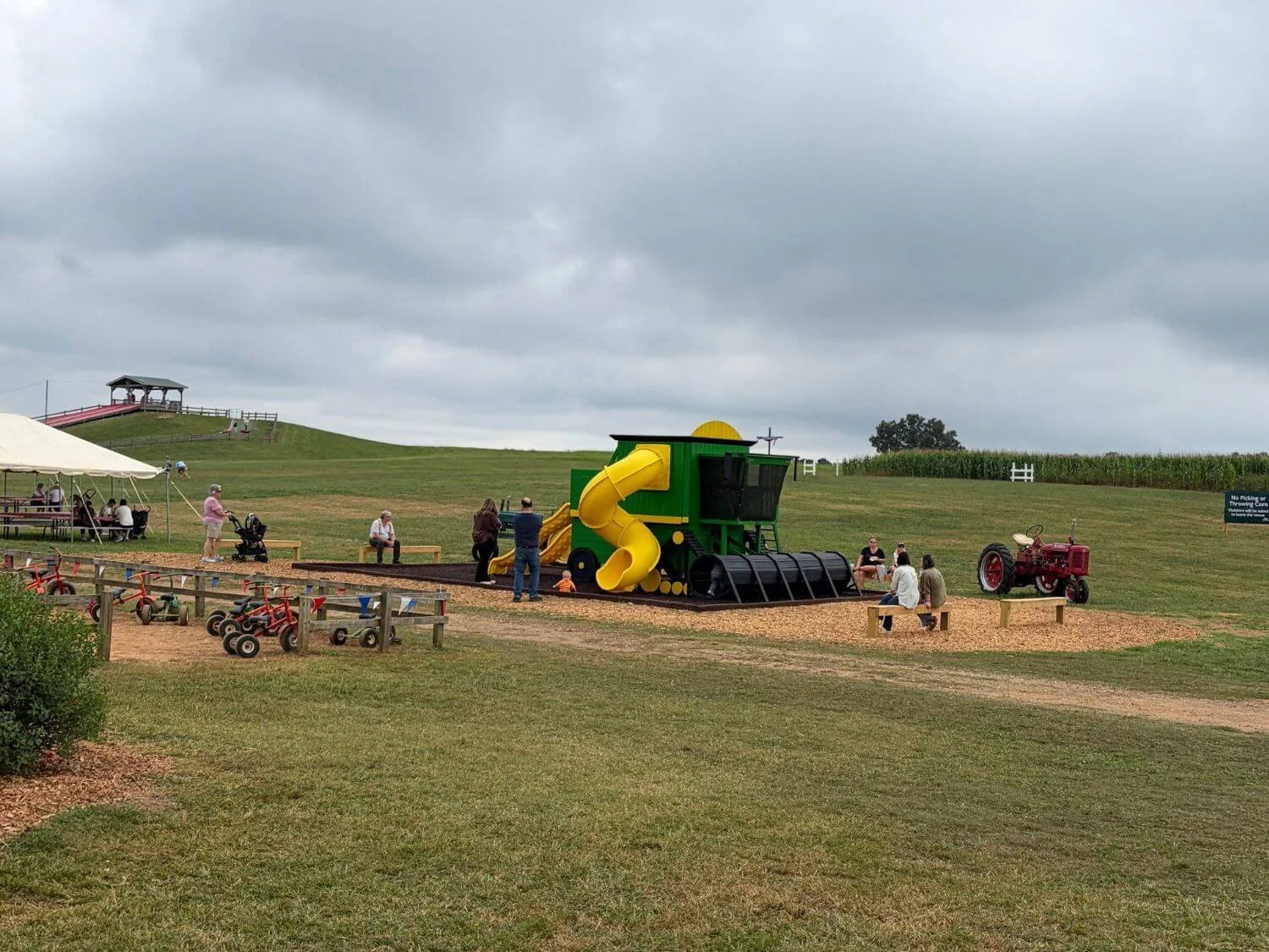 Tractor tire playground at Denver Downs in Anderson, South Carolina.