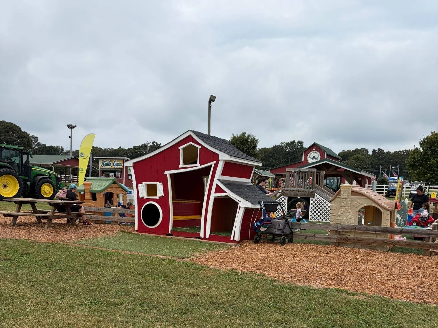 Kids’ play area at Denver Downs in Anderson, South Carolina.