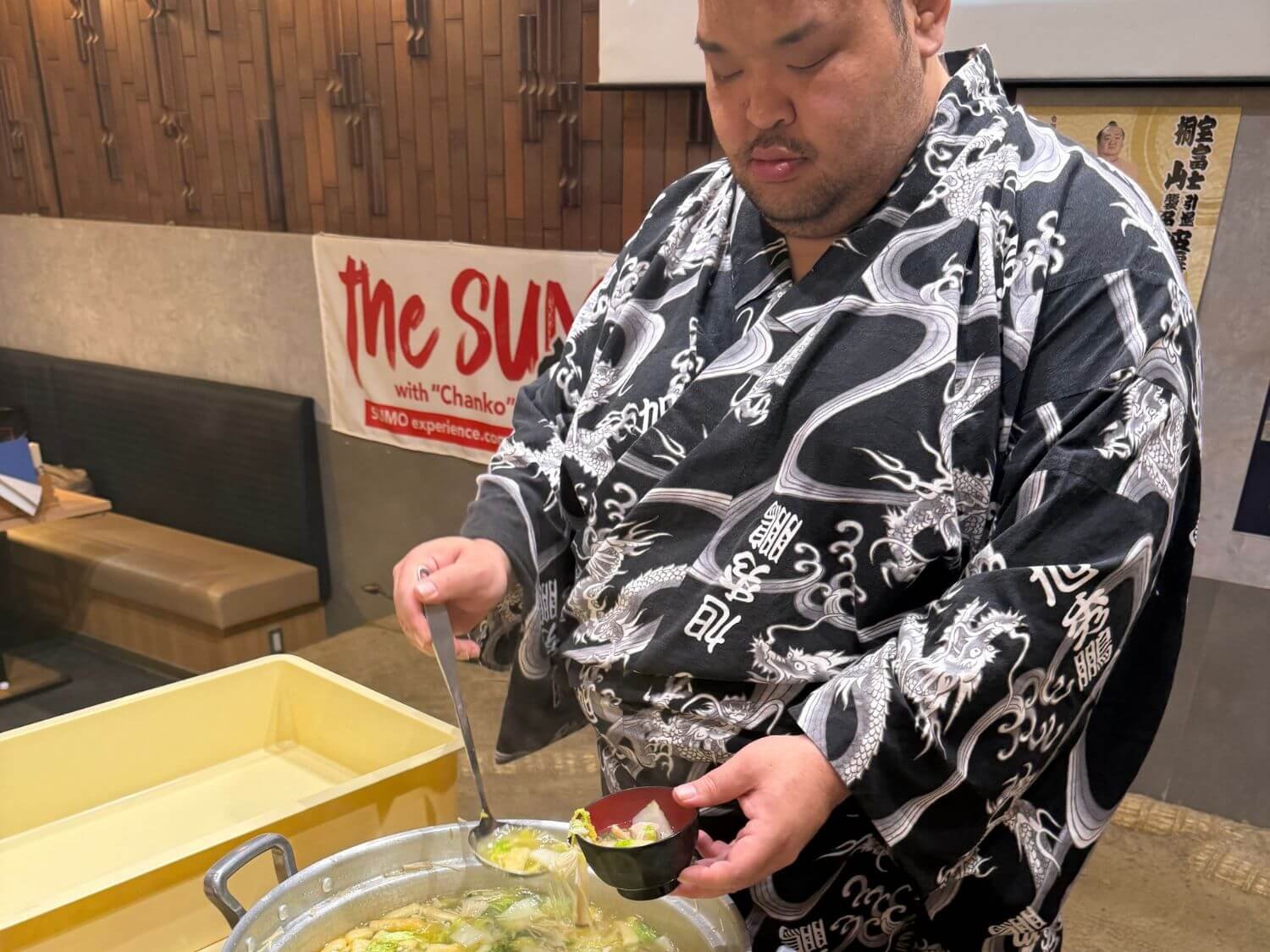 Gluten-free lunch at the SUMO Show in Tokyo, Japan