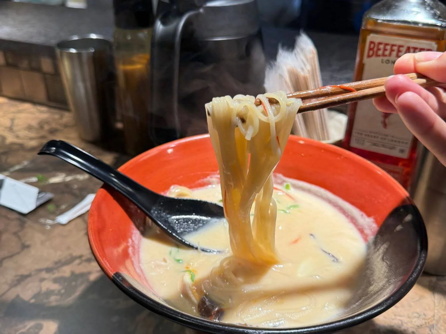Gluten-free ramen at Kyoto Engine Ramen in Kyoto, Japan” and “Gluten-free dumplings at Kyoto Engine Ramen in Kyoto, Japan