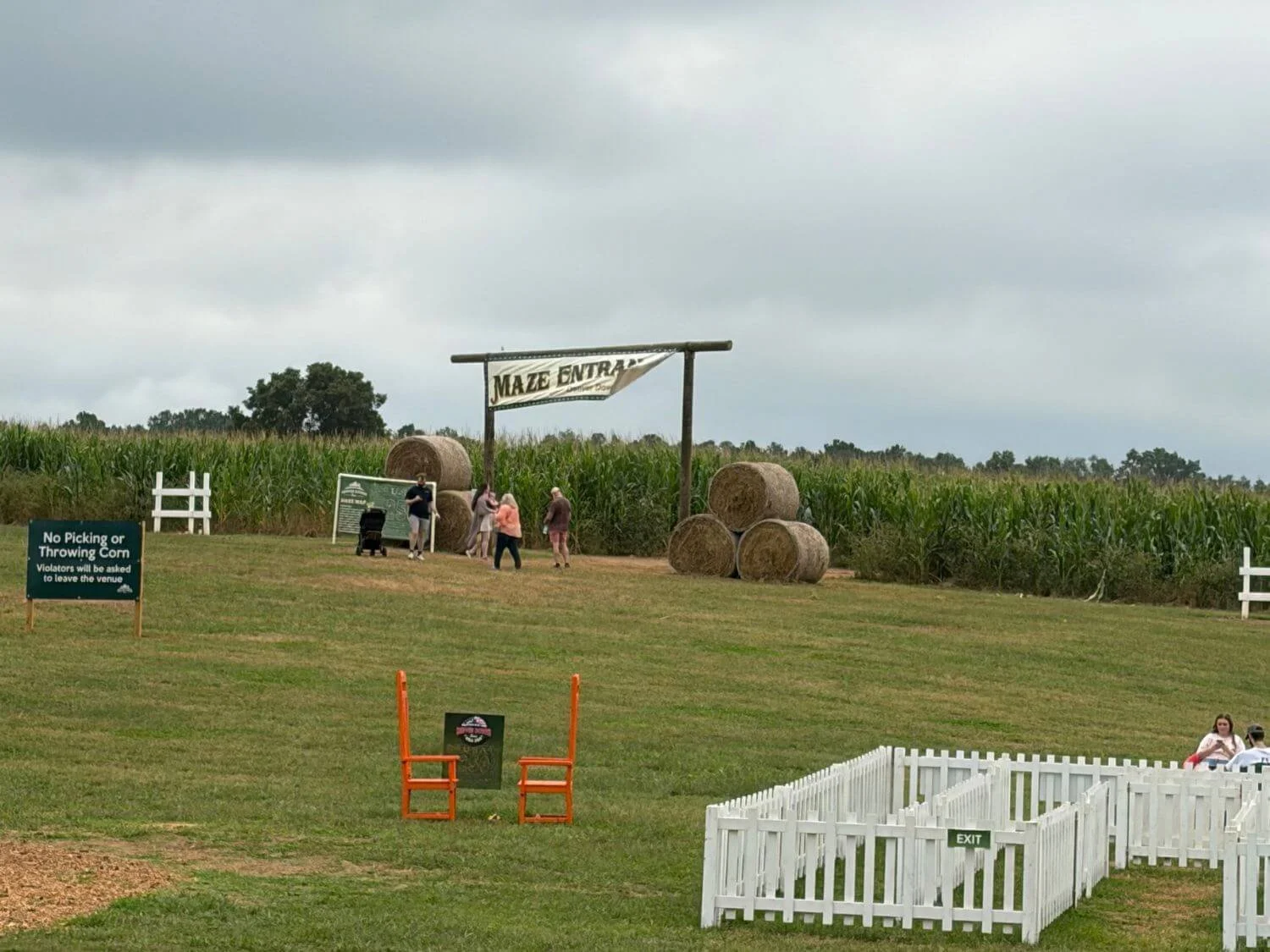 Entrance to corn maze at Denver Downs in Anderson, SC.