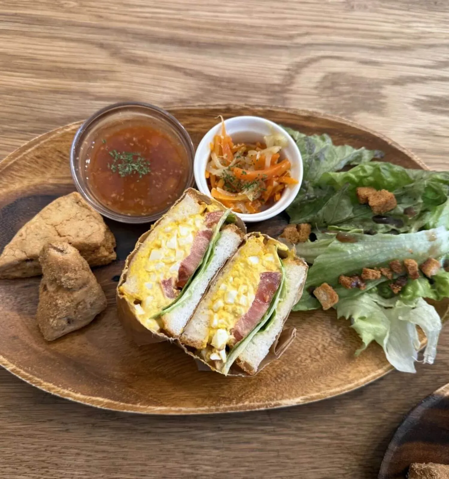 Gluten free version of the viral Japan egg sando.