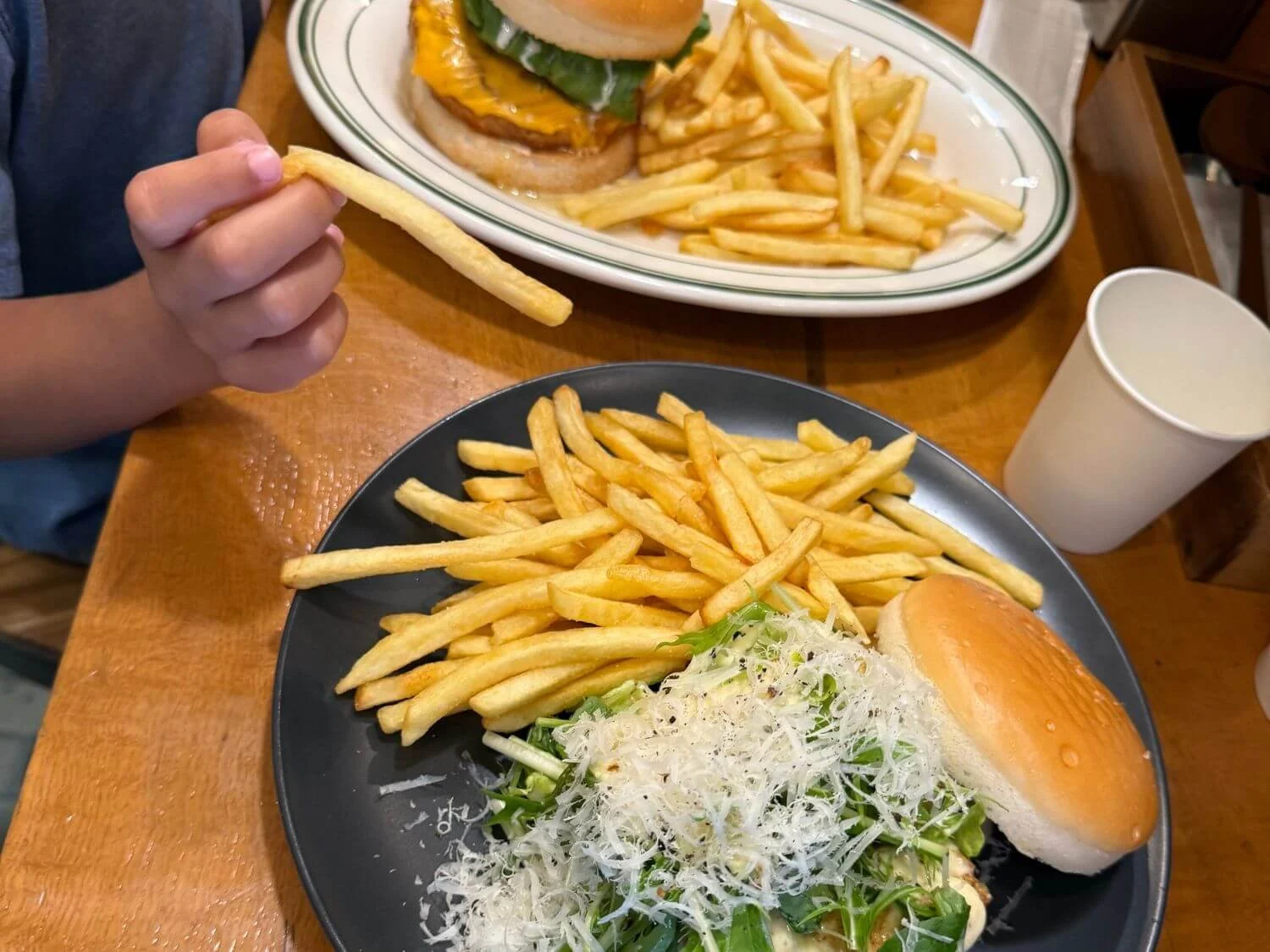 Chicken burgers and fries from Loco Chicken in Kyoto, Japan