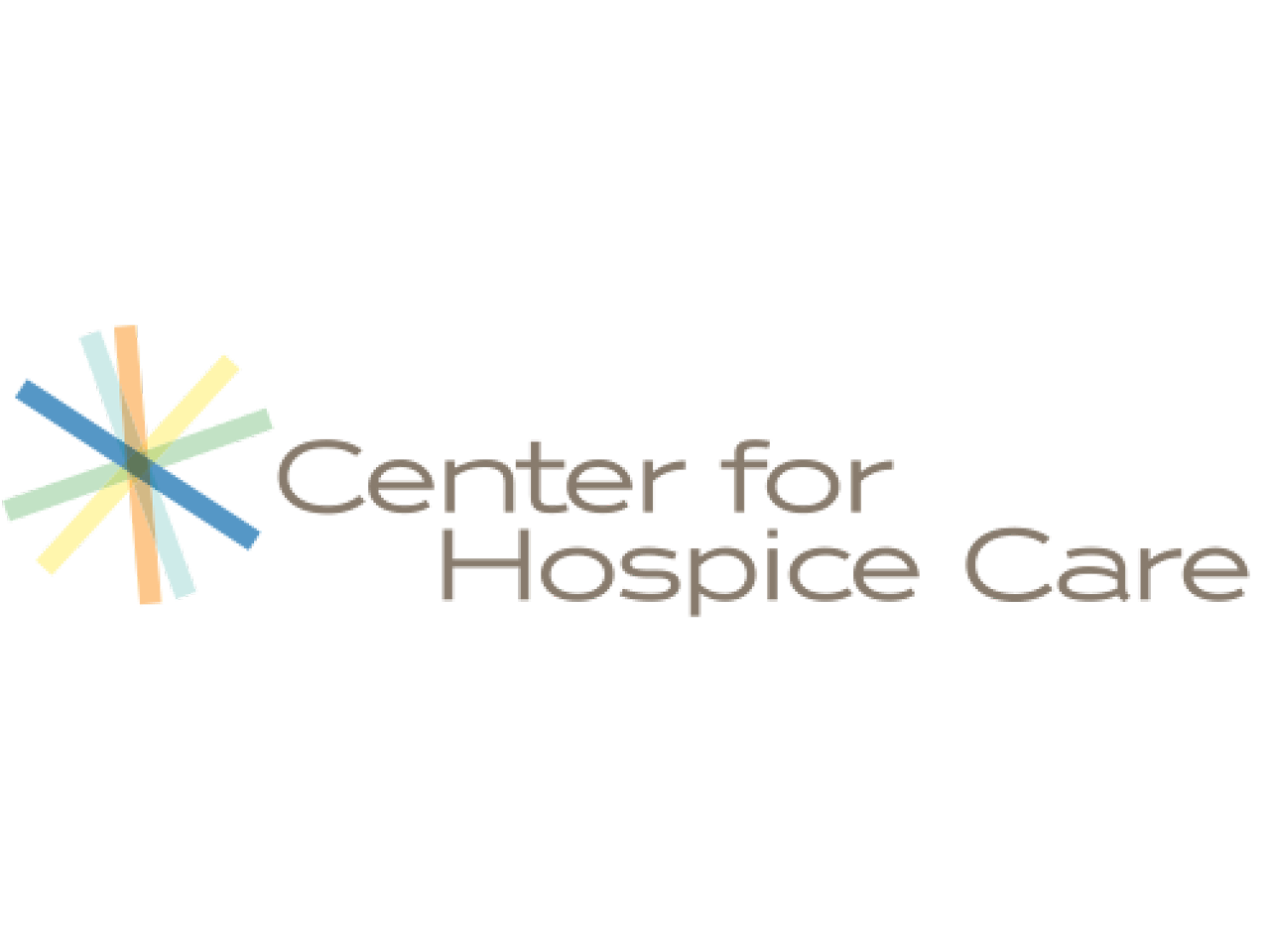 Logo of the Center for Hospice Care with multicolored starburst graphic and text.