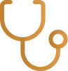 Medical stethoscope icon representing patient care and clinical support careers.