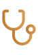 Medical stethoscope icon representing patient care and clinical support careers.