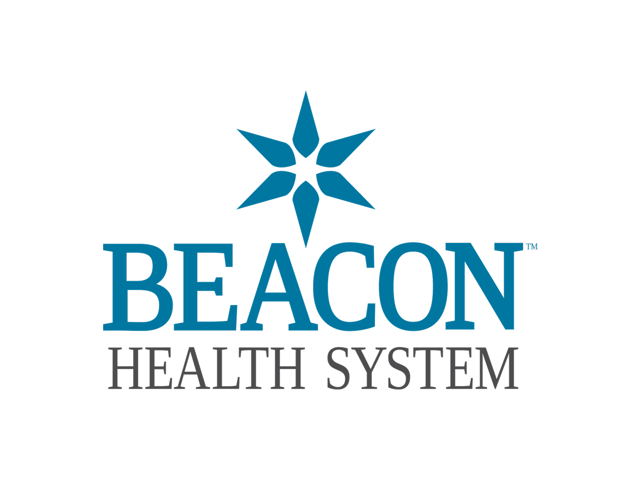 BEACON Health System logo with a blue star-like symbol above the words 'BEACON' in blue and 'Health System' in gray.