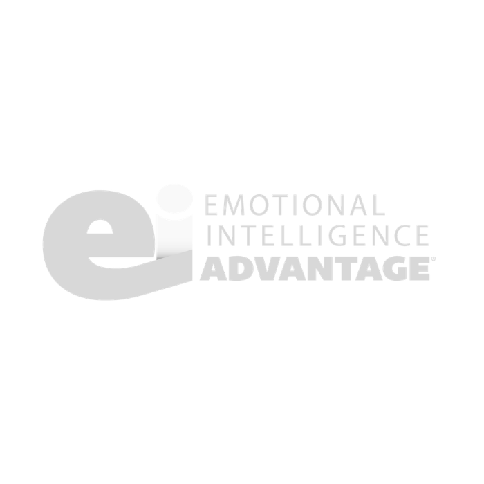 Logo with a stylized lowercase 'e' and a small circle above it, alongside the words 'EMOTIONAL INTELLIGENCE ADVANTAGE' in bold, capital letters.