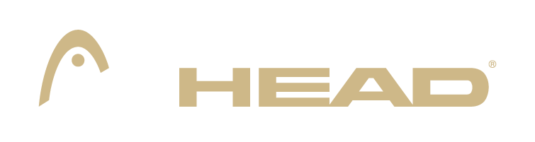 The logo of the company 'HEAD', featuring stylized black and beige text.