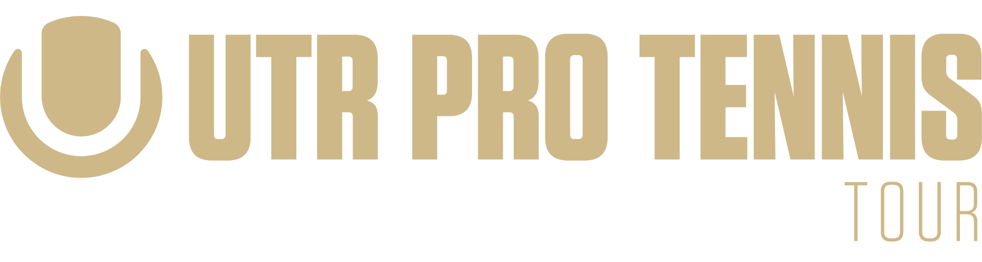 Outer Pro Tennis Tour logo featuring a stylized tennis ball icon and bold text.