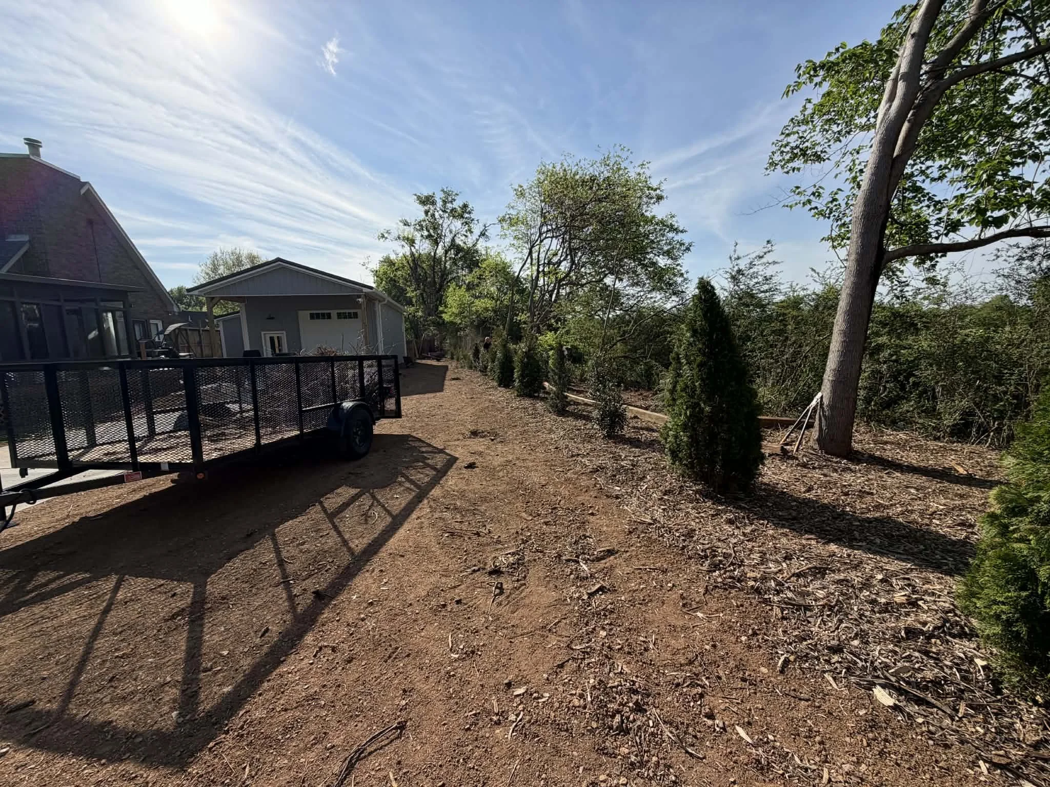 New Tree Line Bed & Debris Clear-out After