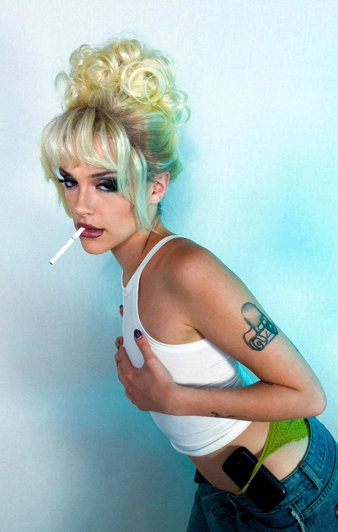 90's bombshell wig application - no alterations, root smudge with alcohol paint, styled and applied by Maxine Rothstein
