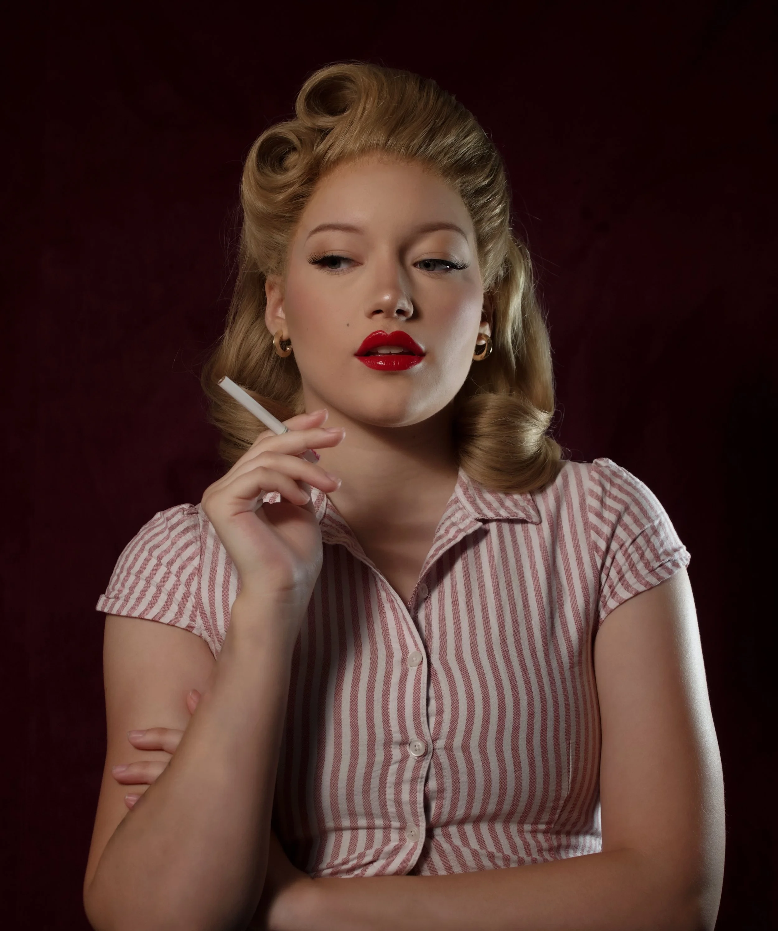 40's application - no alterations, styled and applied by Maxine Rothstein