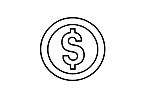An icon of a dollar sign inside a coin outline.