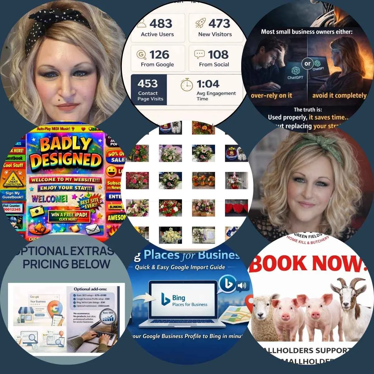 Examples of A simple service website image plan (that works)