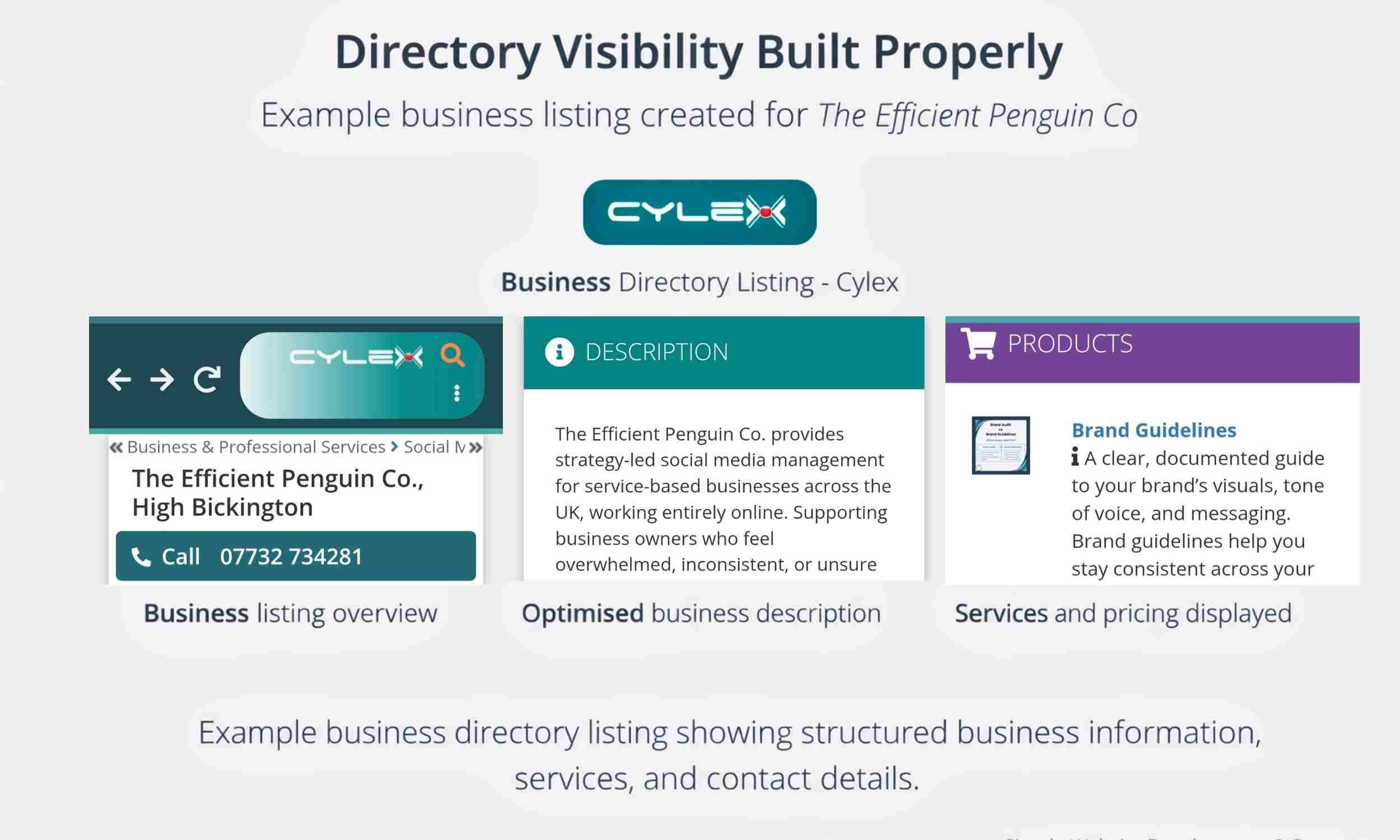 Cylex business directory listing created for The Efficient Penguin Co showing overview, description and services