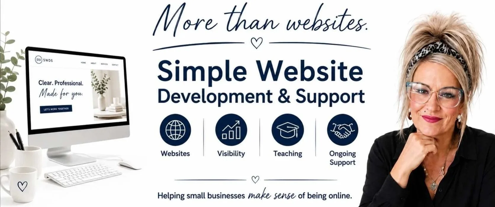 More Websites, Simple Website Development and Support, websites, visibility consultancy, teaching, supporting small businesses