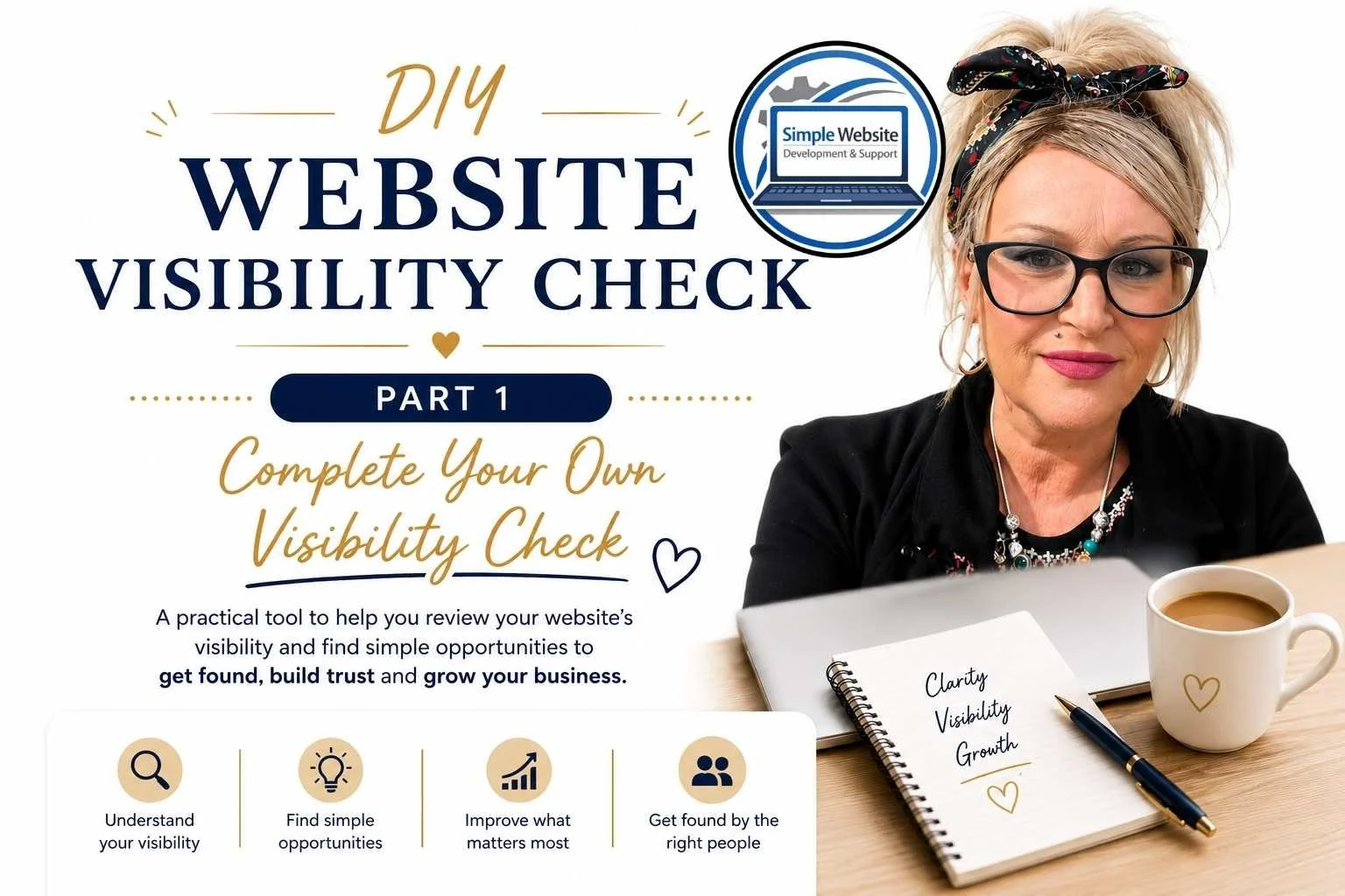 Free Small Business Tool – DIY Website Visibility Check download to help small business owners improve website visibility, SEO, Google rankings and online presence.