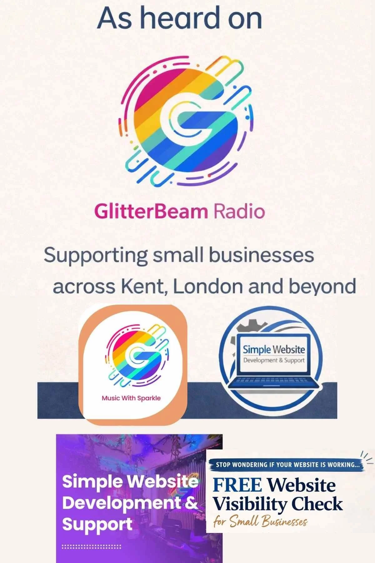Simple Website Development &amp; Support Featured on GlitterBeam Radio