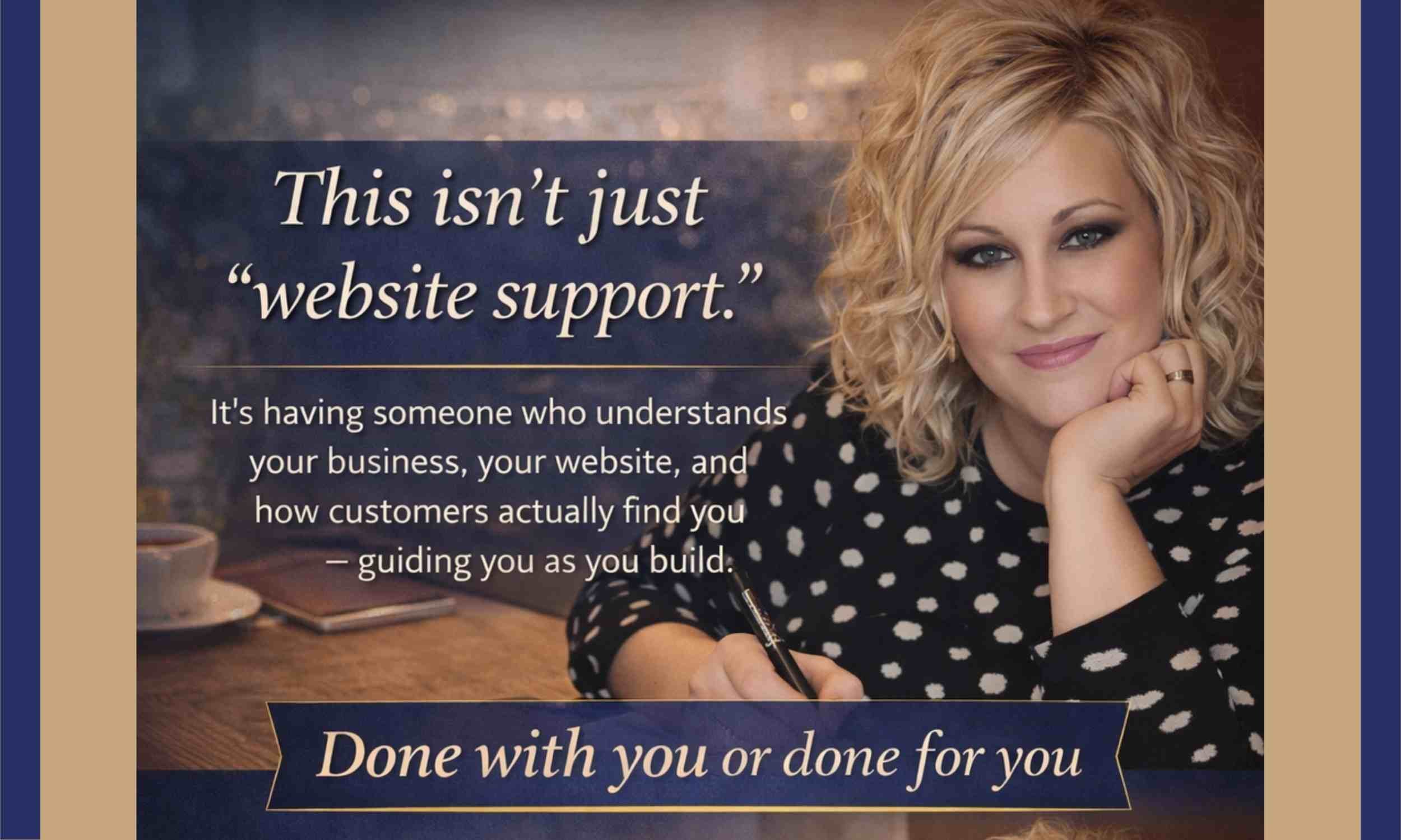 Small business website support UK with personalised guidance, helping understand website performance, customer journey and improving enquiries