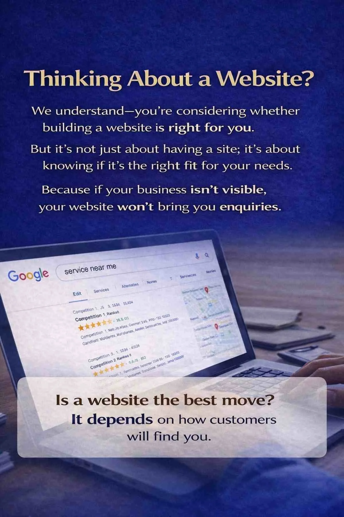 Thinking about a website for your small business UK - visibility and how customers find you online matters