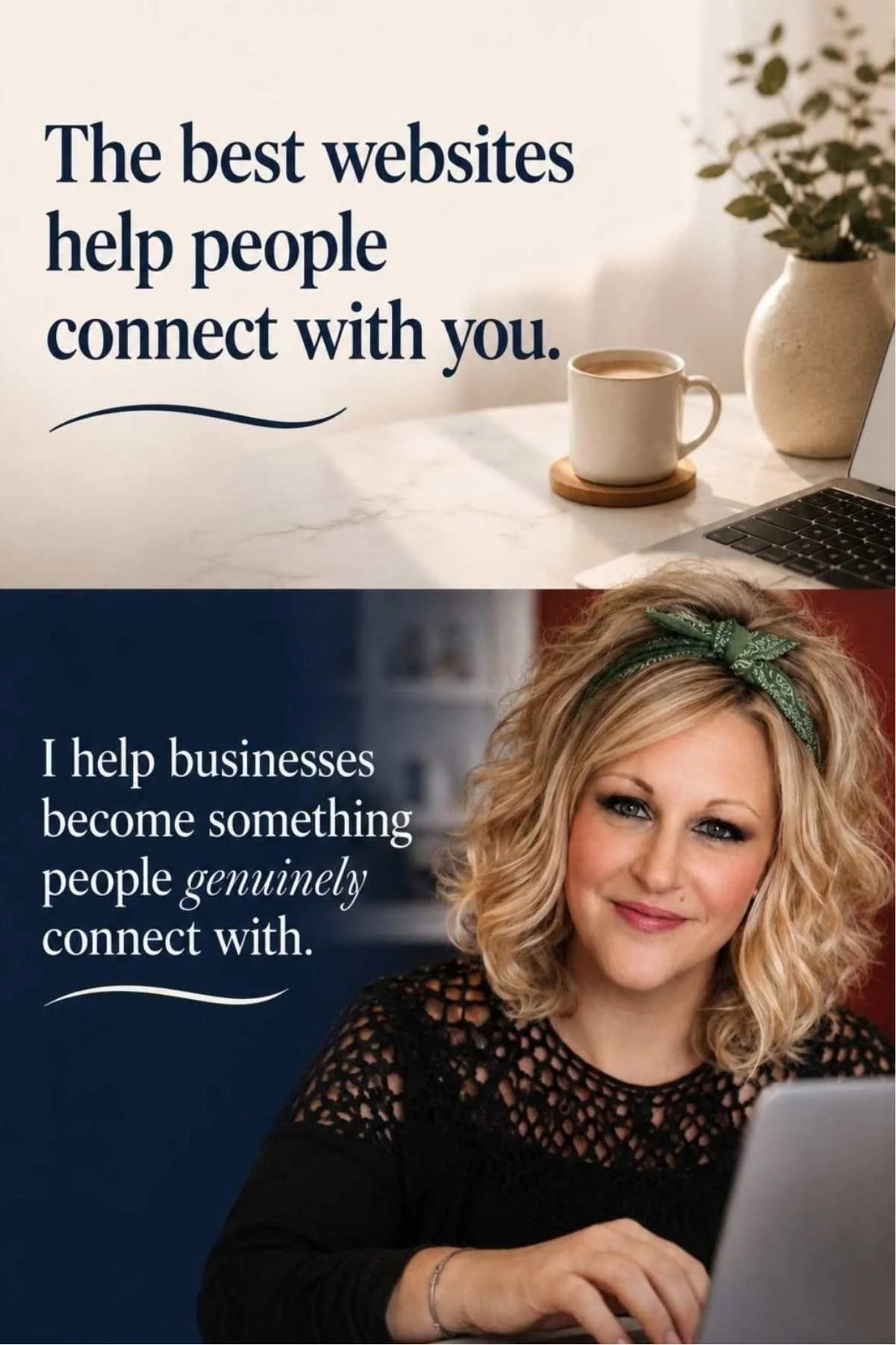 Website design focused on helping customers genuinely connect with a business, its story and the people behind it.