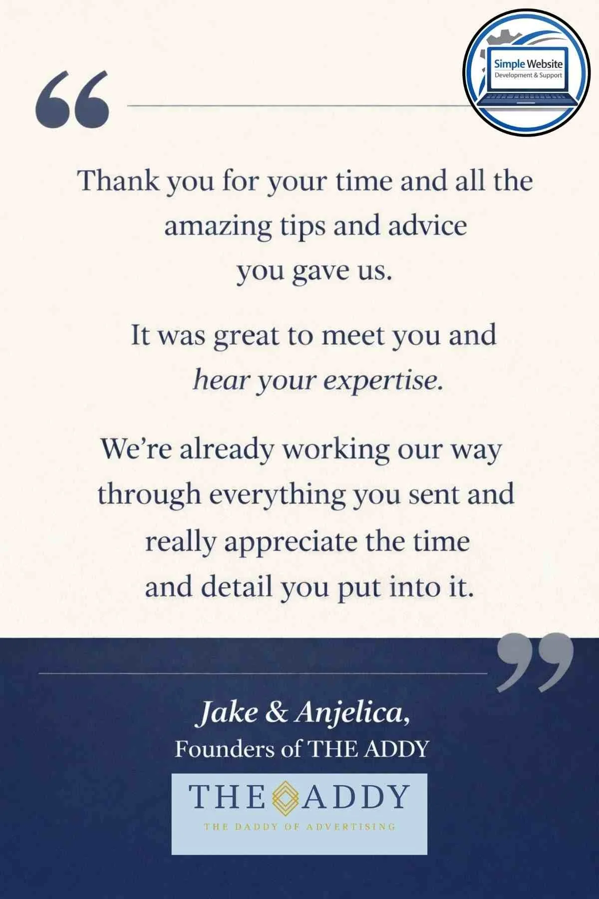 Website Visibility Check feedback Simple Website Development and Support from The Addy