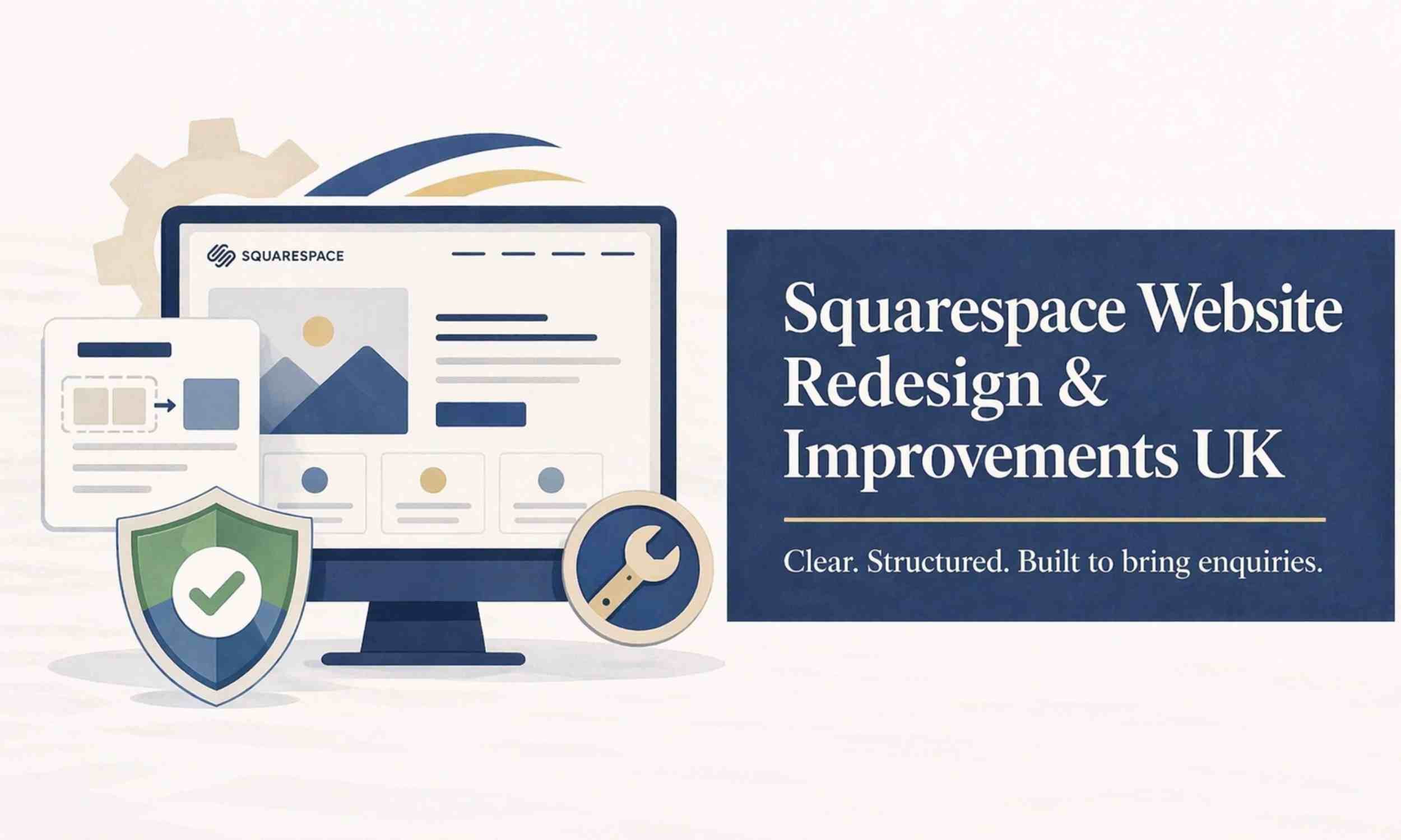 Squarespace website redesign and improvements UK to improve clarity, structure and enquiries