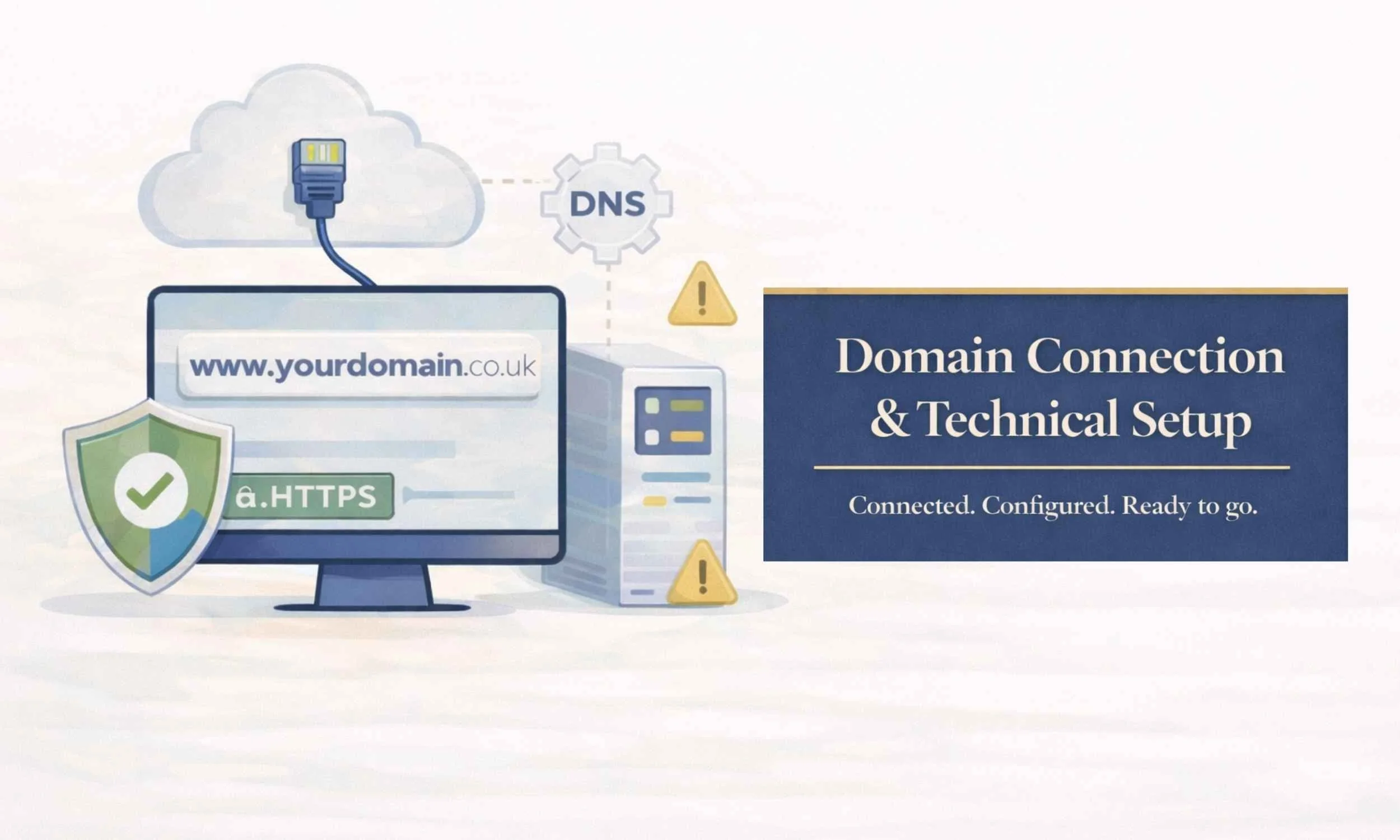 This service is for businesses who want their domain and Squarespace website set up correctly and securely.