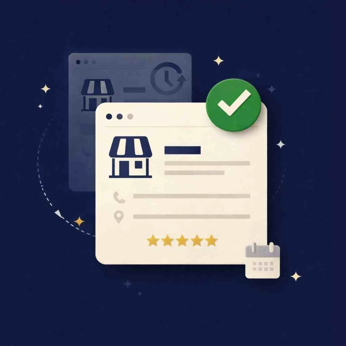 Illustration showing how images and descriptions improve engagement and trust for small businesses