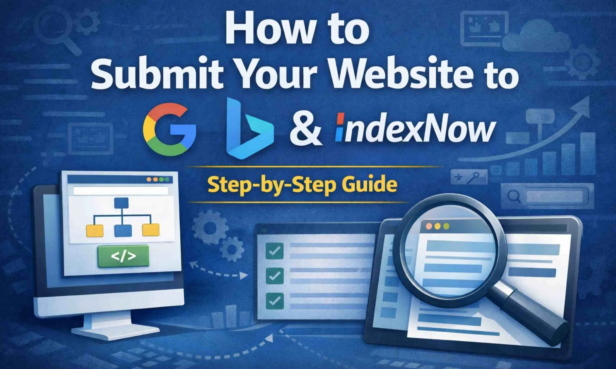 How to submit website to Google Bing IndexNow step by step uk