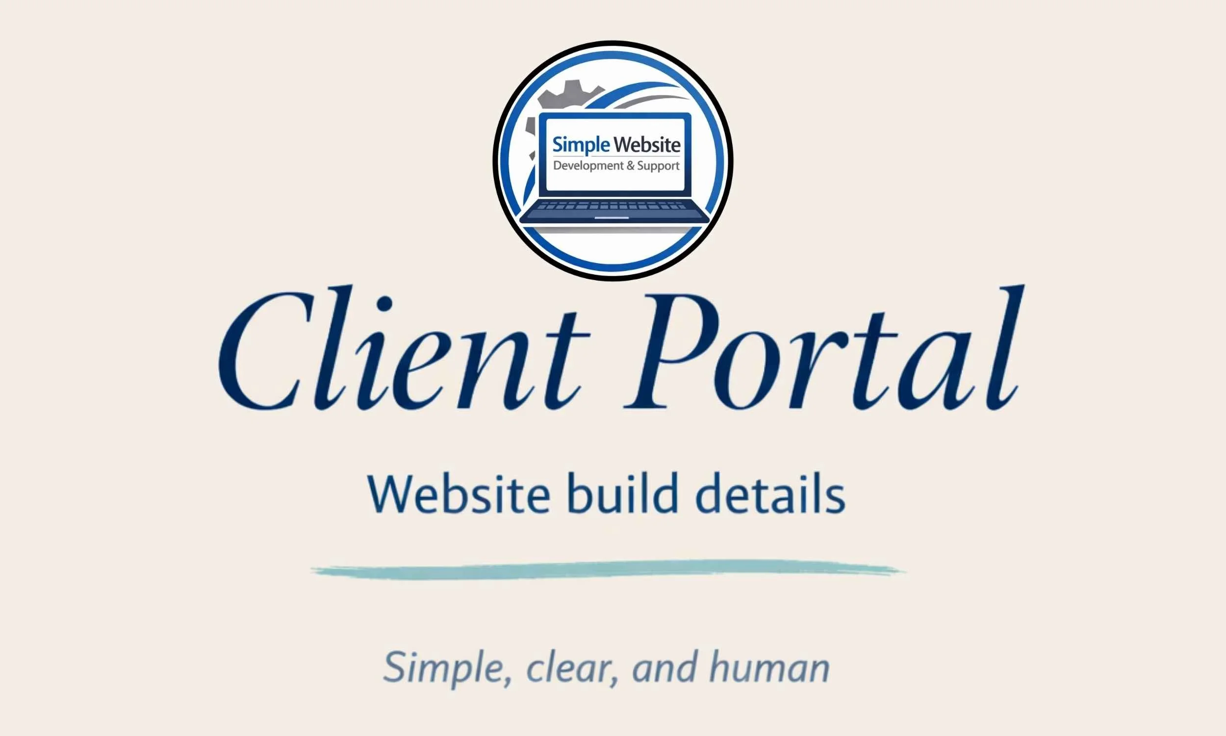 Client Portal Image for Client to communicate with Simple Website Development and Support during their website build