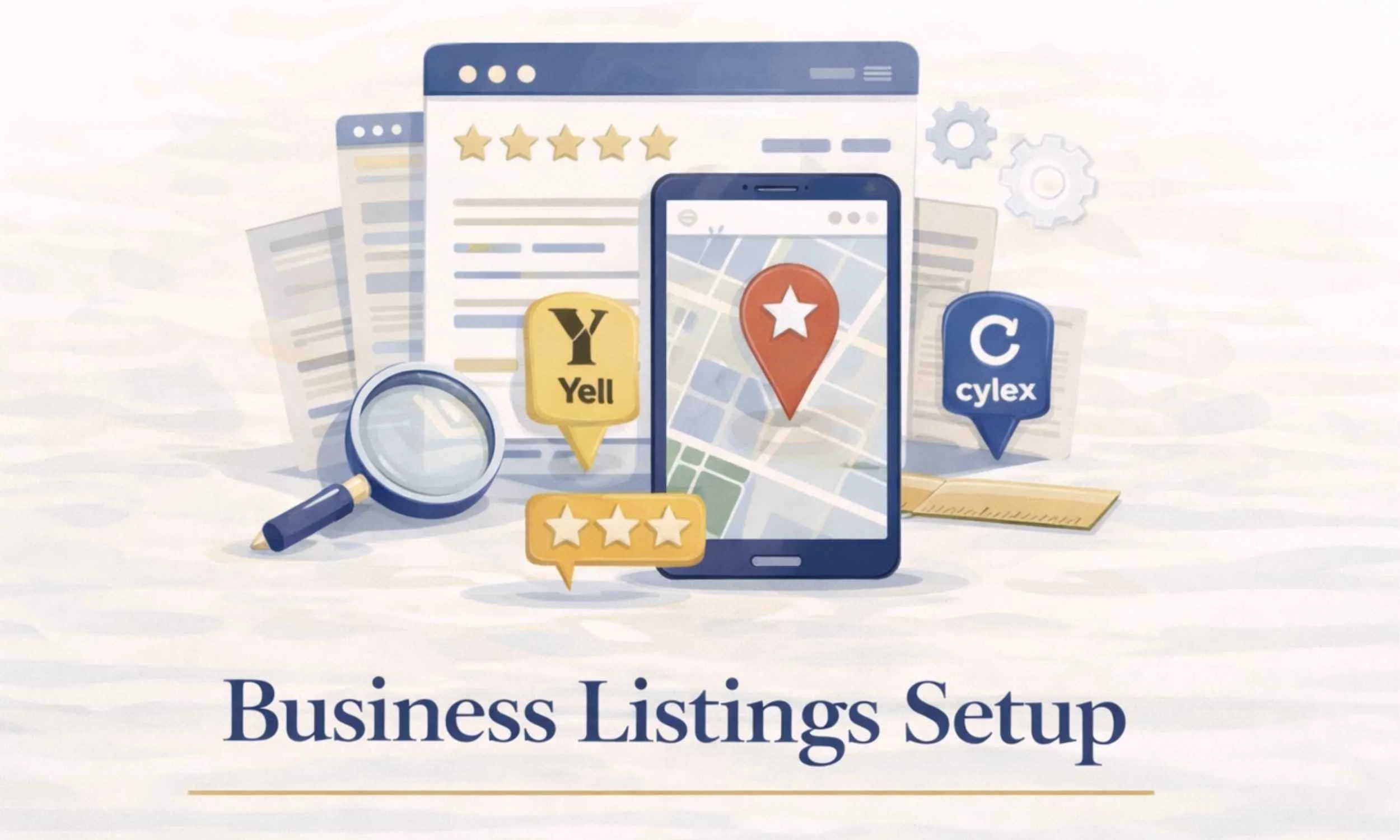 Business listings setup guide for UK small businesses – Yell, Cylex and Yelp directory profiles