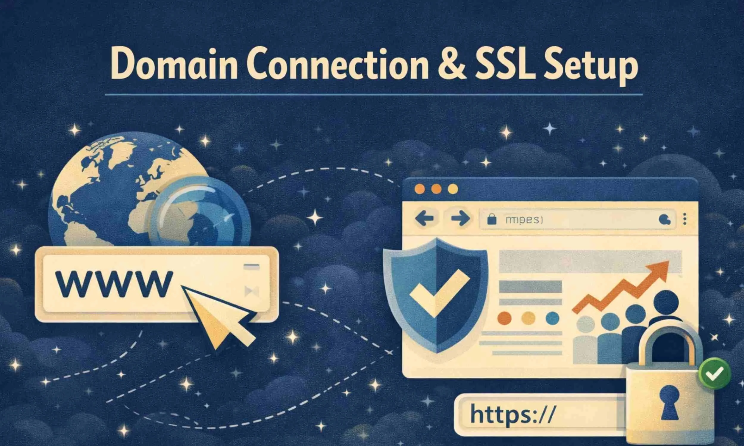 Image explaining Domain Connection and SSL meanings