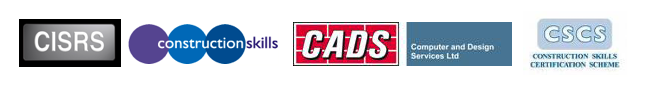 Logos of CISRS, Construction Skills, Cads, CSSC, and a Construction Skills Certification Scheme