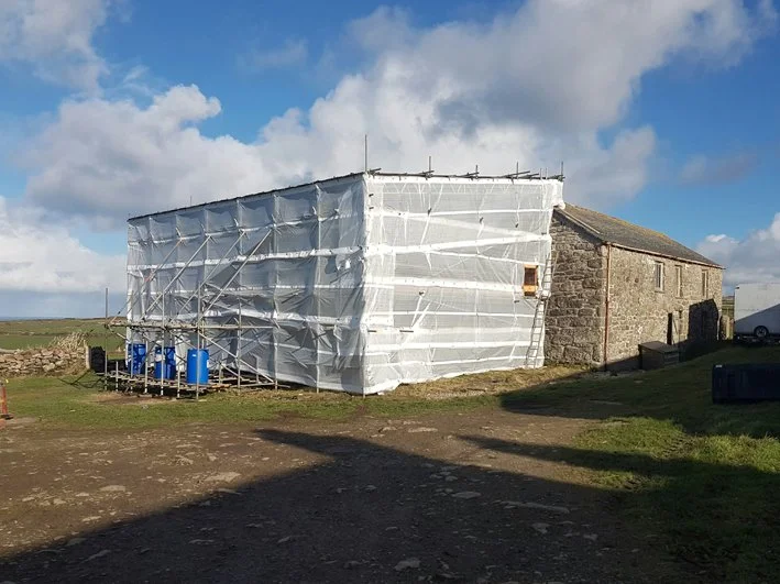 Cornwall scaffolding erection for residential project.