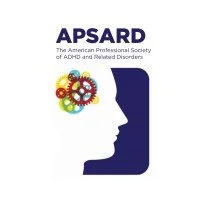 Logo of APSARD, the American Professional Society of ADHD and Related Disorders, featuring a silhouette of a head with colorful interconnected gears.