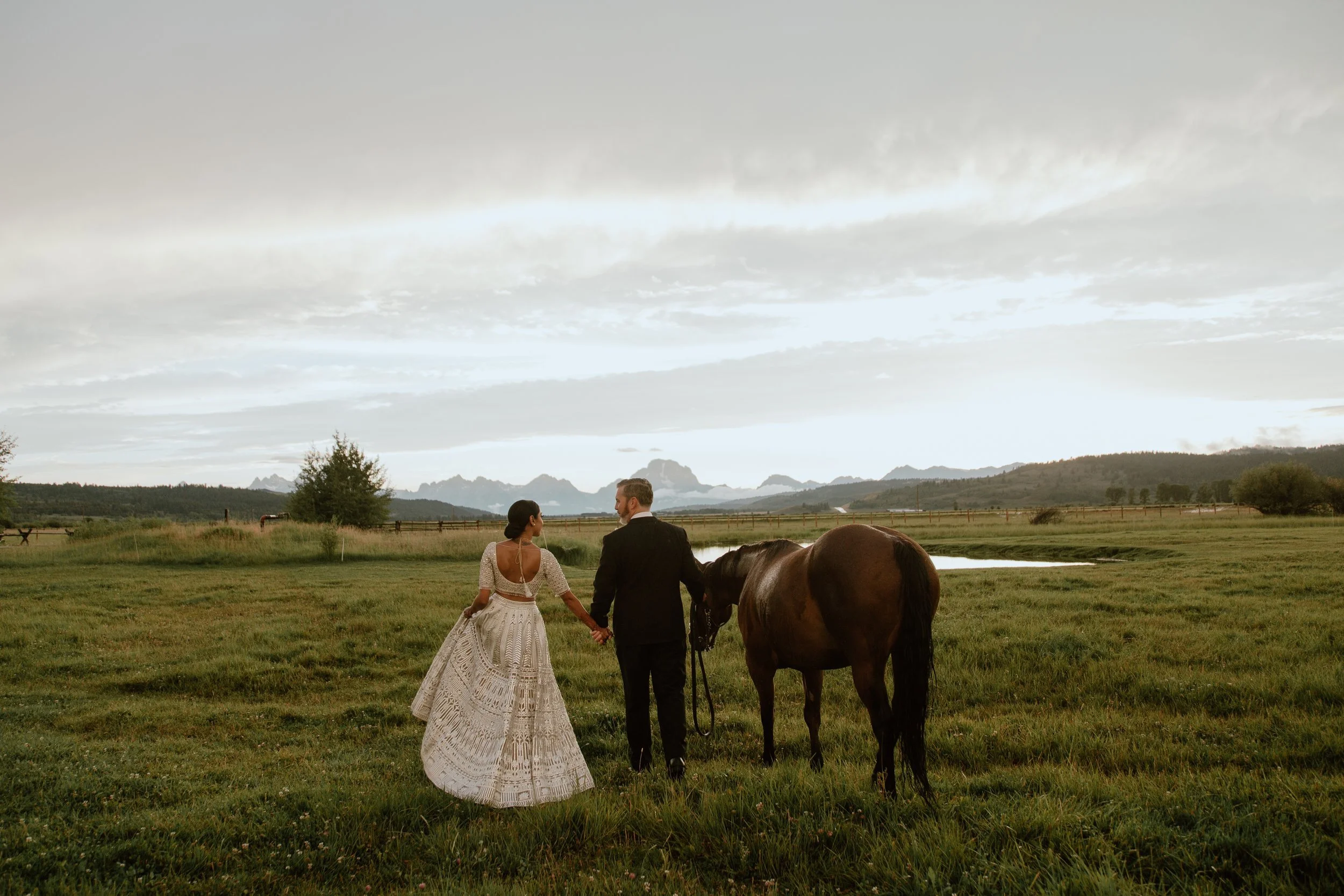 jackson hole, wyoming, diamond cross ranch, Indian wedding